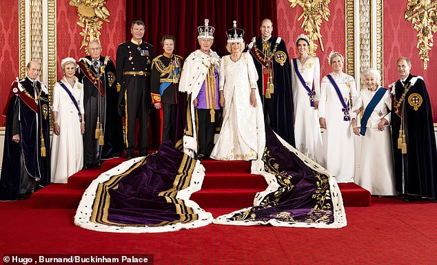 The official Coronation portrait of the Royal Family taken in May 2023. It reveals Charles' slimmed down monarchy