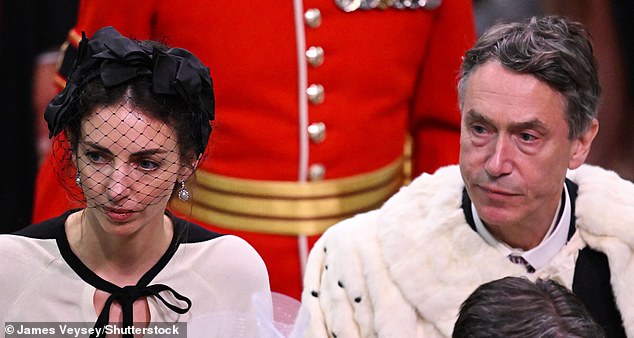 Sarah Rose Hanbury and David Cholmondeley, 7th Marquess of Cholmondeley at the King's coronation