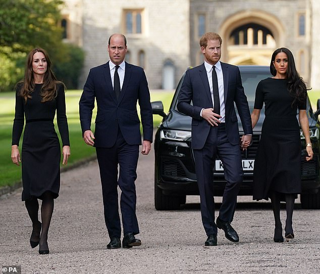 Kate and Harry last met during commemorations in London following the Queen's death in September 2022. They are seen on a surprise joint walkabout in Windsor