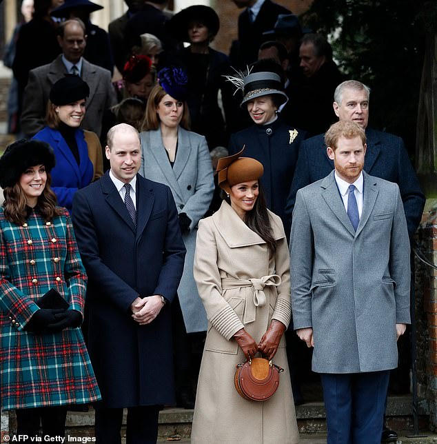 Meghan joined the family for Christmas in Sandringham in 2017, but rumours of tension between the brothers was already growing