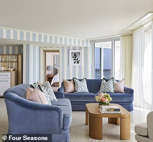 'In our grandest, most desirable residential-style suite, find an authentically coastal lifestyle with its first-floor location welcoming in the fresh sea breezes,' reads a description