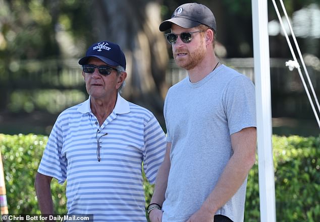 He cut a low-key figure in black jeans and a grey t-shirt - but his arrival was given away by a dozen-strong Netflix film crew who were on hand to shoot his interactions with the awe-struck players