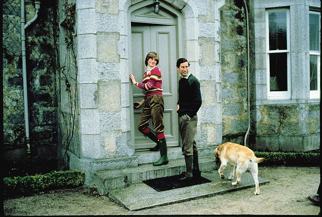 Diana and Charles pictured on the Balmoral estate two months before their wedding in 1981