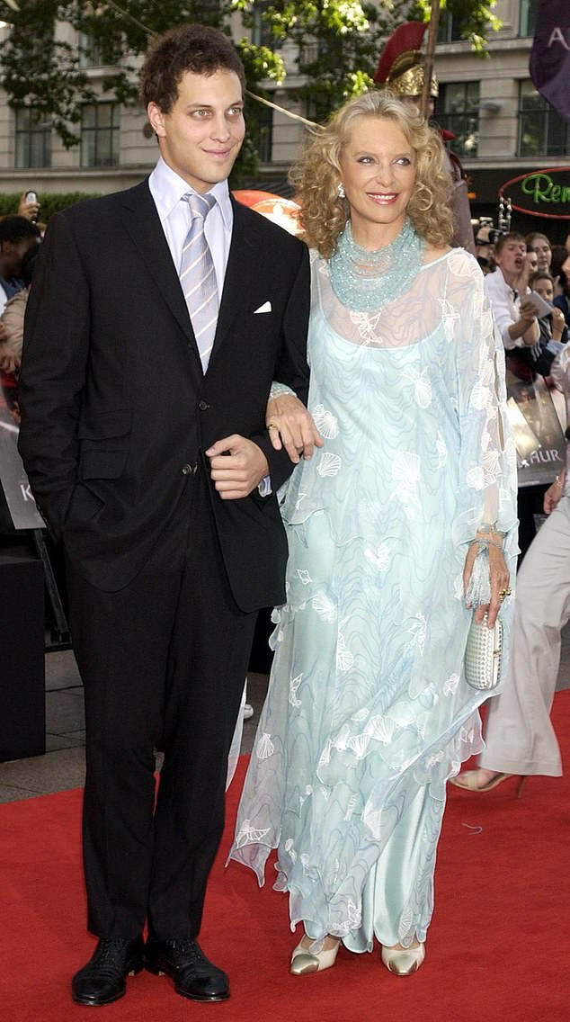 Freddie and his mother, Princess Michael, at a film premier. She took him to see a drug rehabilitation centre after he was caught taking cocaine in his twenties