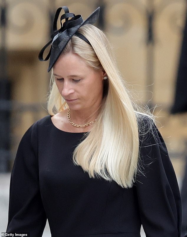 Lady Davina at Westminster Abbey ahead of the State Funeral of Queen Elizabeth II on September 19, 2022