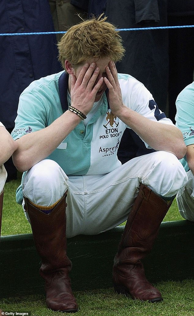 Prince Harry plays polo for Eton College at Cirencester Park