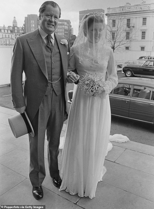 John Spencer, 8th Earl Spencer  arrives with his daughter Lady Jane Spencer, before her wedding to Robert Fellowes in London