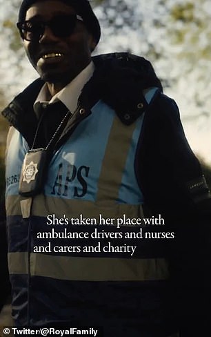 A security guard seen along the Mall during the celebrations