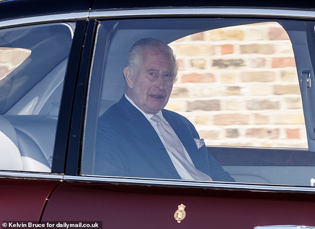 King Charles III leaves Windsor Castle as he heads to Clarence House in London this morning