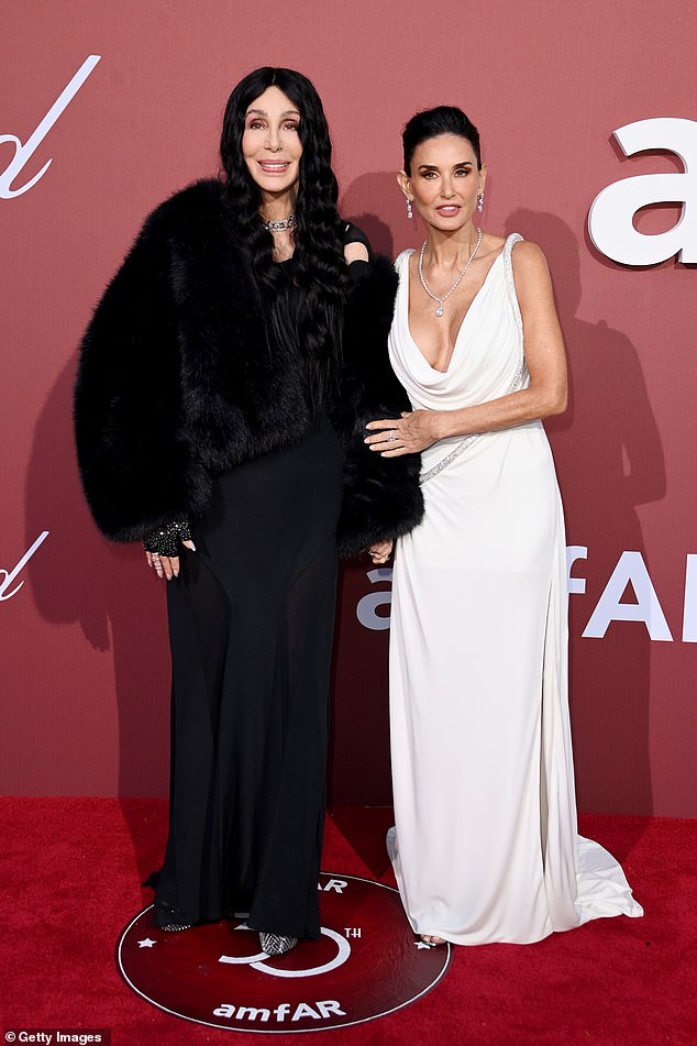 The Ghost star, 61, was on stage giving Cher, 78, a glowing tribute, when an audience member in the back seemed to spark her ire; The duo seen on the red carpet at the event