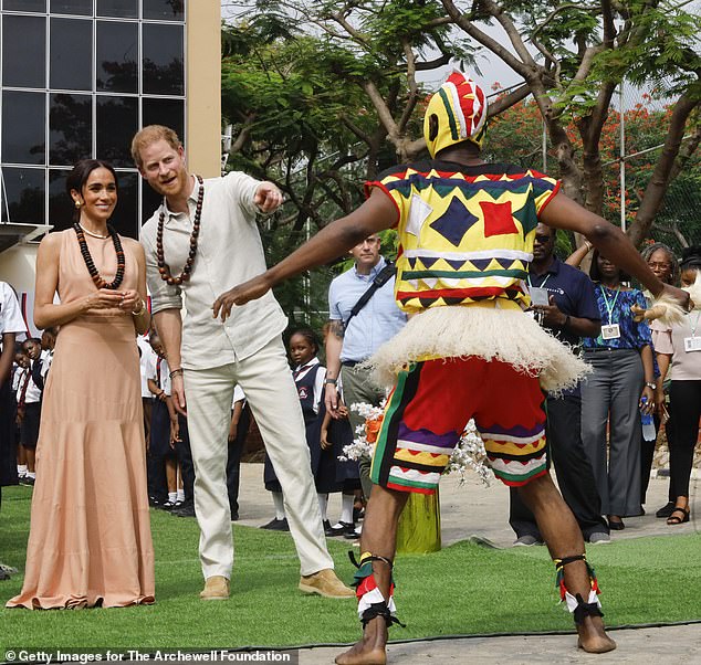 The Sussexes travelled to Nigeria for a three-day trip to celebrate the tenth anniversary of the Invictus Games