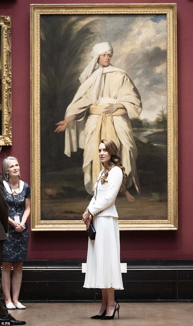 The Princess of Wales is pictured reopening the the National Portrait Gallery in June 2023 following a three-year refurbishment programme