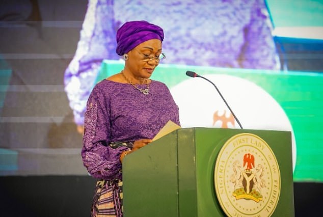 First Lady, Senator Oluremi Tinubu, warned in her speech (pictured) that Nigerian children are at risk of losing their identity due to the influence of some stars in the US