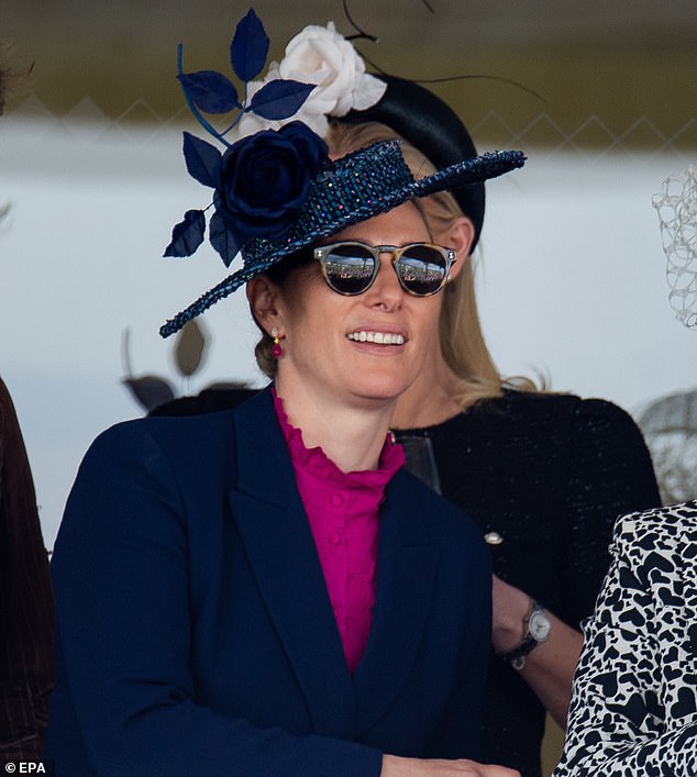 Zara's eye-catching blouse was £45 from Monsoon when she attended the Grand National