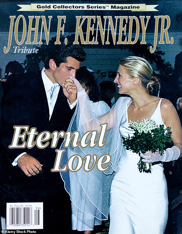 Carolyn Bessette-Kennedy marrying JFK Jnr in a Narciso Rodriguez wedding dress