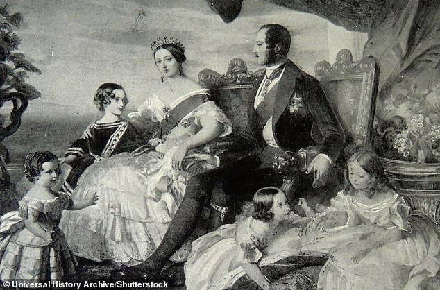 Queen Victoria and Prince Albert with five of their nine children, 1846