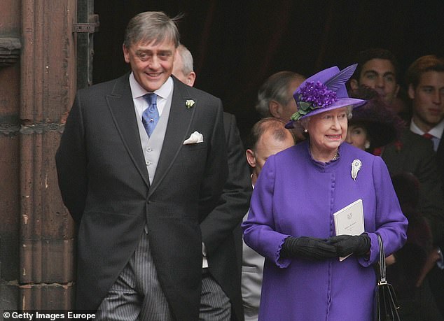 After the death of his father, Hugh became the 7th Duke of Westminster and inherited a £10billion estate. Pictured: The late Queen is pictured with the late Duke of Westminster Gerald Cavendish Grosvenor, who died suddenly in 2016