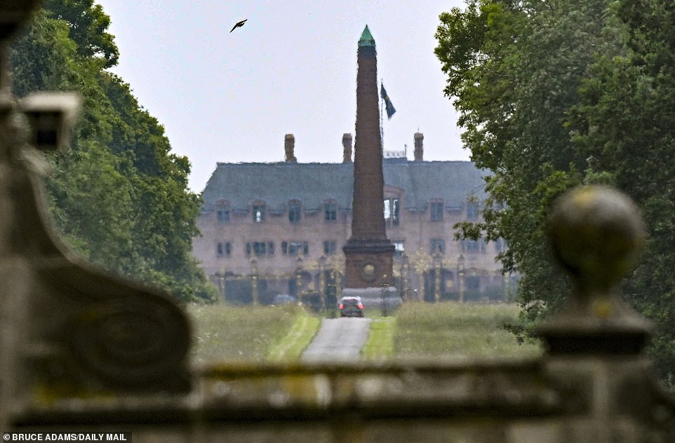 Eaton Hall, home of the Duke of Westminster near Eccleston in Cheshire where a wedding reception is taking place