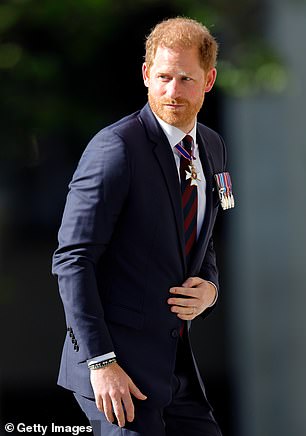 Prince Harry did not see his father when visiting London last month (pictured)