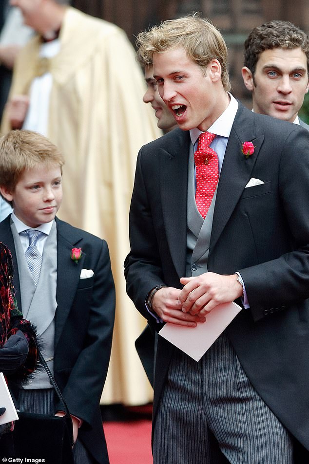 Prince William and the Duke as a young boy at the wedding of Edward van Cutsem and Lady Tamara Grosvenor