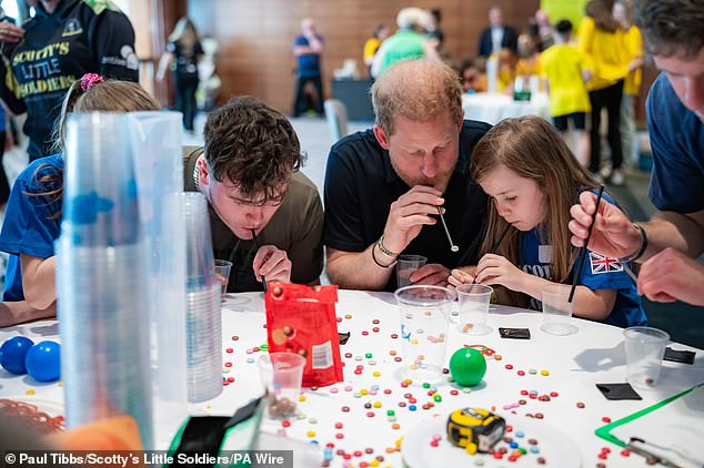 At one point the Duke was seen using a straw to transport Smarties as quickly as possible during a task