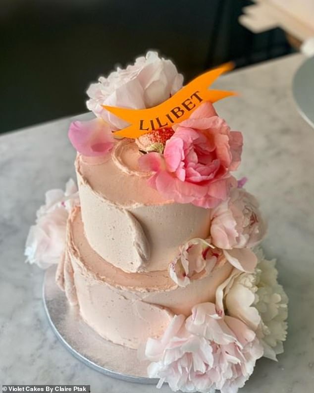 Lilibet's apparent stunning birthday cake made for a previous year, adorned with peonies, was the same flavour as at the Sussexes' wedding but was covered with strawberry buttercream