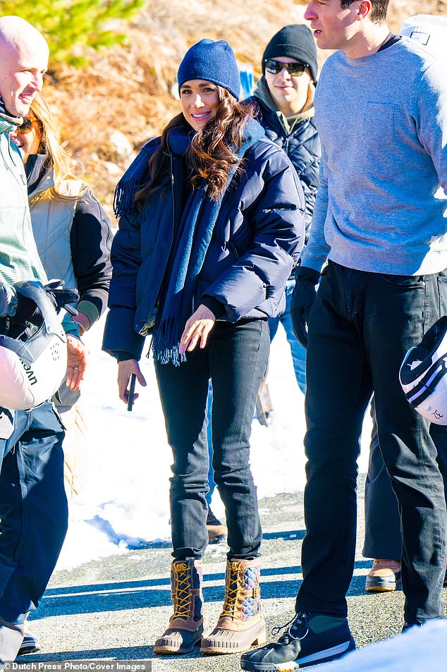 Meghan is seen in Whistler on the second day of the One Year to Go Event before the Invictus Games Vancouver Whistler 2025