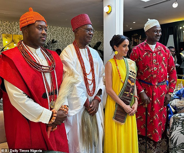 Three Kings - His Eminence Engr Eberechukwu Oji, Eze Aro of Ancient Arochukwu Kingdom, Igwe Alfred Achebe, the Obi of Onitsha and Great Olu Of Warri Kingdom - took party in the naming ceremony