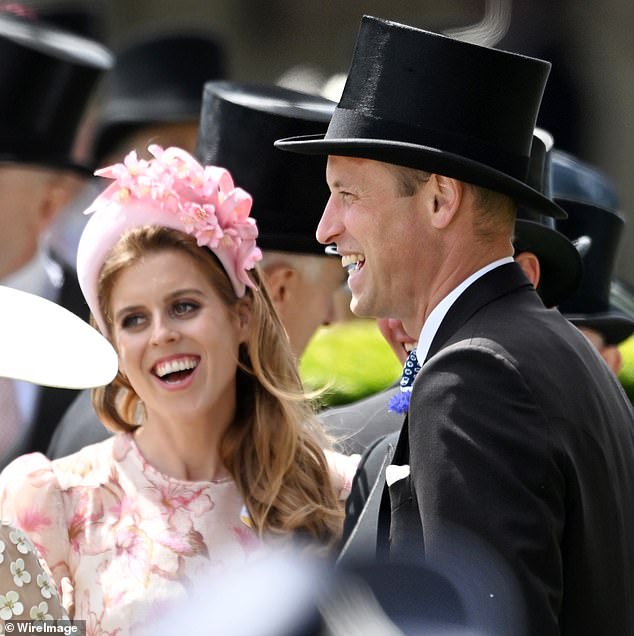 Beatrice, who is married to Edoardo Mapelli Mozzi, was seen in high spirits with William at Royal Ascot 2024