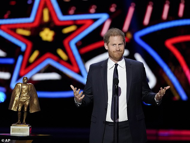 Prince Harry has returned to the United States in February to hand out an NFL award just a day after leaving the UK following a short meeting with his cancer-stricken father King Charles III