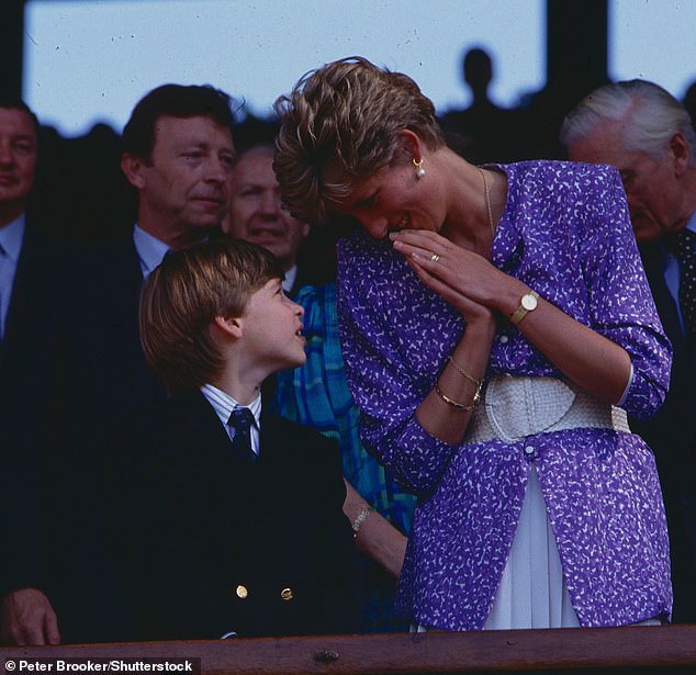 In 1991, when nine-year-old Prince William accompanied her, Diana wore the same Patek Philippe watch along with a gold chain bracelet with a charm on it