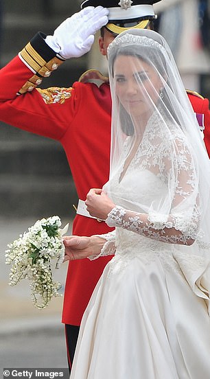 Kate Middleton carried a sprig of myrtle in her bouquet