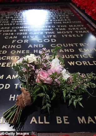 Princess Beatrice's bouquet placed on the Tomb of the Unknown Warrior o