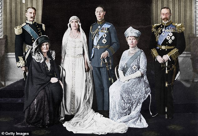 The wedding of the Duke of York and Lady Elizabeth Bowes-Lyon in 1923