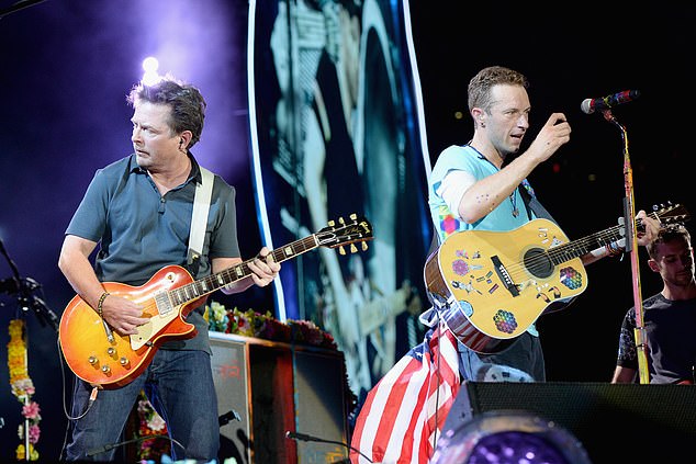 The two performing together in 2016. Chris has cited Back To The Future as being a huge part of the formation of Coldplay. 'That's what made me want to be in a band' he says of Michael's famous guitar scene in the film