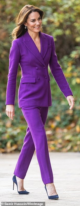 Kate wears power purple as she steps out at the Design Museum in November 2023