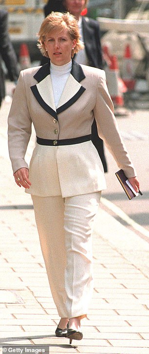 Sophie is pictured out and about in London, November 1999