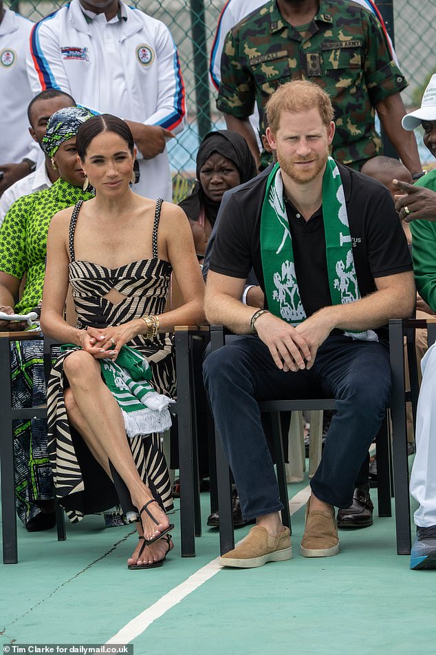 The Sussex Squad ¿ a group of Harry and Meghan fans ¿ were out in force as they cheered the Duke and Duchess on their arrival just before midday