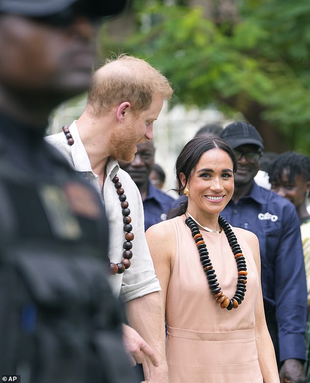 The pair both spoke to pupils at the Wuse Lightway Academy this morning, about five hours after their arrival in Abuja on a British Airways flight