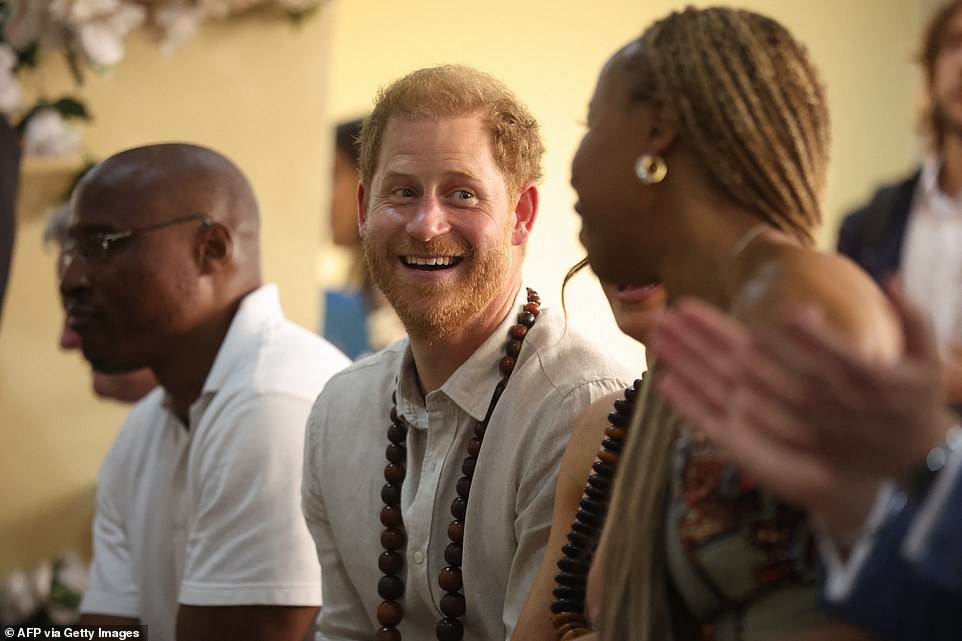 Harry and Meghan have a four-man security team with them for the tour, who have accompanied the Duke since he arrived in London. Nigeria has also provided protection including armed guards and bullet proof vehicles for the couple's stay. Meanwhile Harry's brother Prince William was carrying out engagements on the Isles of Scilly this morning, where he bought some Cornish pasties at a cafe.