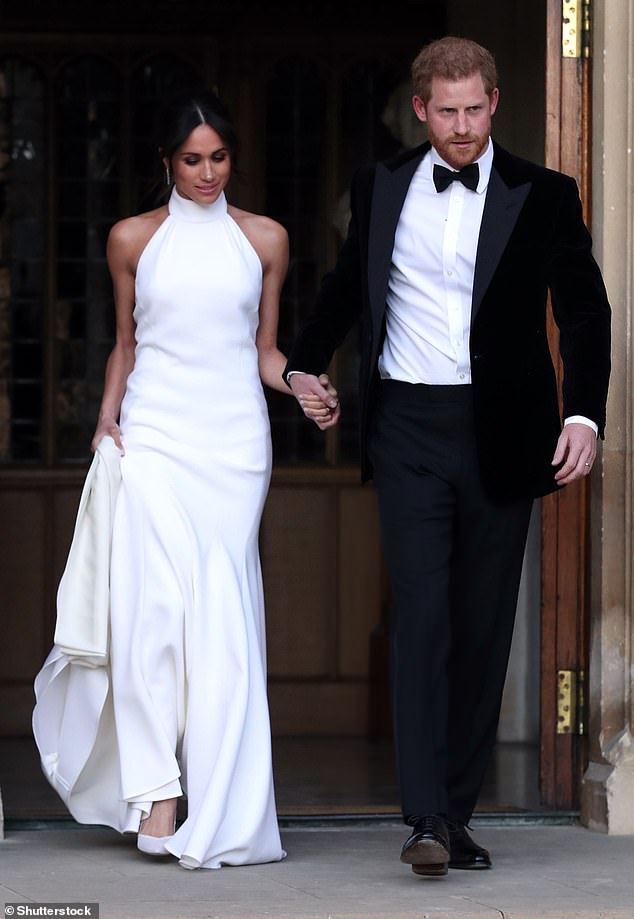 The white dress looking strikingly similar to the the Stella McCartney wedding dress that she wore in 2018