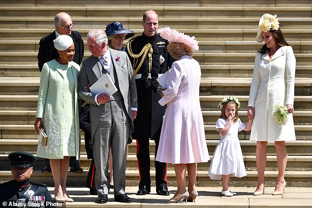 Meghan's mother Doria (left) attended Meghan and Harry's royal wedding in 2018