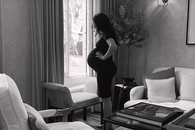 A heavily pregnant Meghan in Frogmore Cottage in a scene from the couple's Netflix documentary