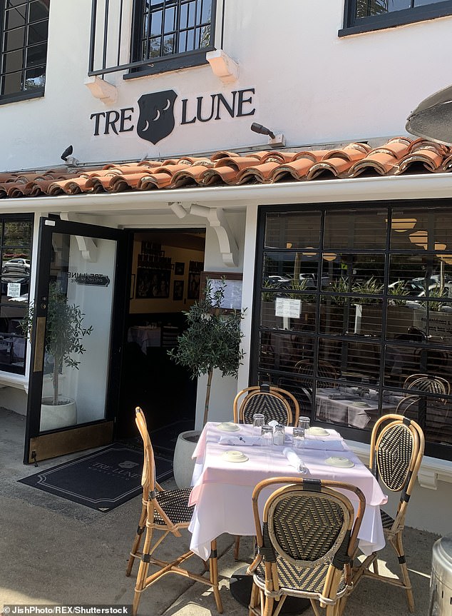 The two women were snapped visiting the Tre Lune restaurant, which is a favourite among local celebrities (stock image)