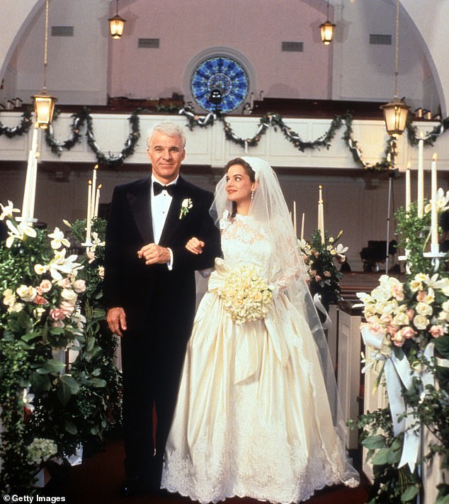 Actress Kimberly has been married to country singer Brad Paisley for more than 20 years and the couple share two children. Pictured in 'Father Of The Bride' in 1991