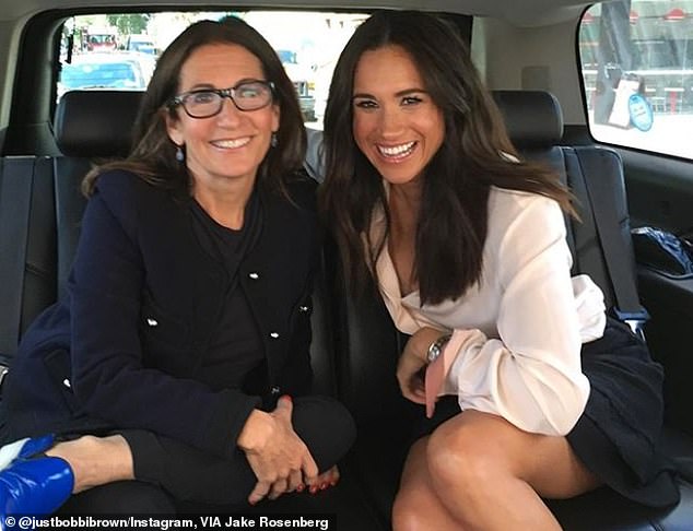 In 2016, Bobbi Brown (pictured, left) and Meghan Markle (pictured, right) made a video together about applying make-up in a moving car. Bobbi later shared the images on Instagram in a 2018 post wishing the Duchess a happy birthday