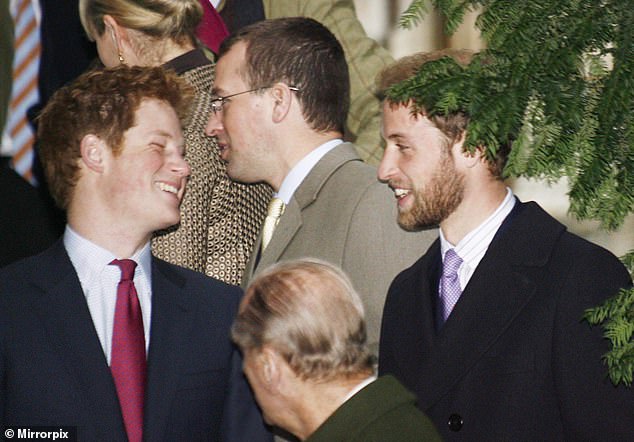 The duke, pictured here with his brother at Christmas Day Service in Sandringham in 2008, also admitted to taking cocaine a 'few' times