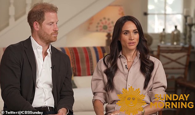 Throughout the interview talking about cyber abuse, Meghan said she was 'just happy to be able to be a part of change for good'