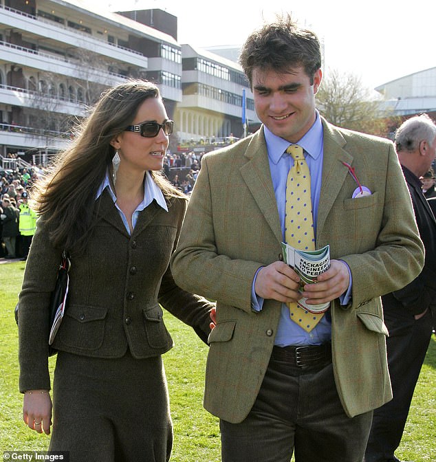 Educated at King's Canterbury in Kent, Baker is now a grand-sounding strategic sourcing manager for Barclays Capital. A colleague once said he had 'never, ever mentioned his friendship with William and Kate'. Above: Oliver and Kate at Cheltenham in 2007