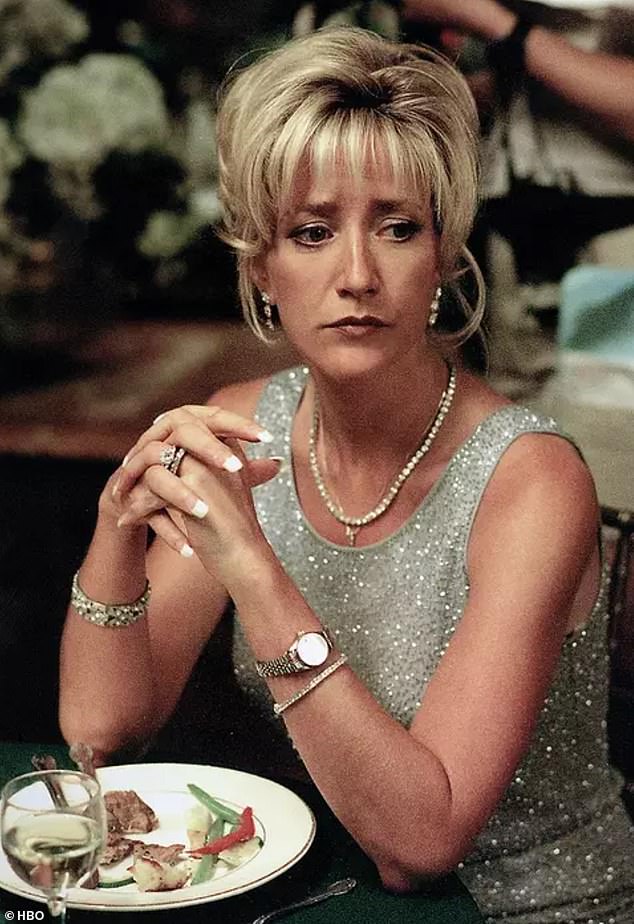 The tennis necklace was also worn by 'mob wife' mom Carmela Soprano, played by Edie Falco on The Sopranos